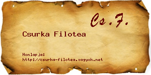 Csurka Filotea névjegykártya